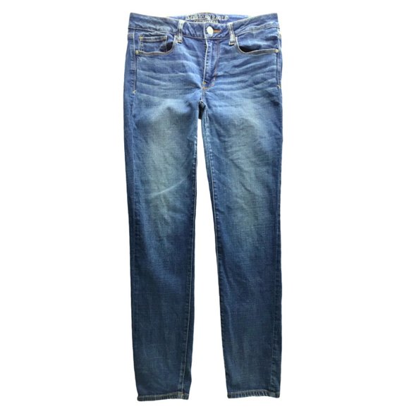 Women's American Eagle Outfitters Super Stretch Skinny Jeans Blue - Picture 3 of 9